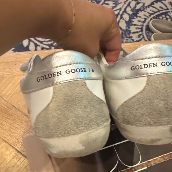 Golden Goose White and Gray Sneakers - Picture 6 of 9